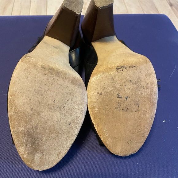 Madewell 1937 Footwear chunky peeptoe heels - Picture 5 of 7